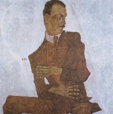Egon Schiele Portrait of Arthur Roessler (mk12 Norge oil painting art